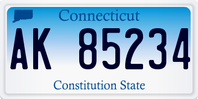 CT license plate AK85234