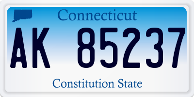 CT license plate AK85237