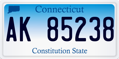 CT license plate AK85238
