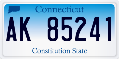 CT license plate AK85241