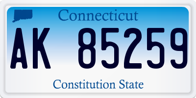 CT license plate AK85259