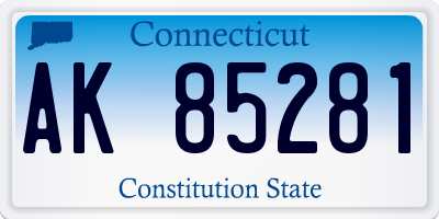 CT license plate AK85281