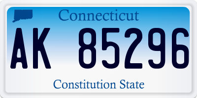 CT license plate AK85296
