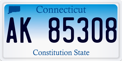 CT license plate AK85308