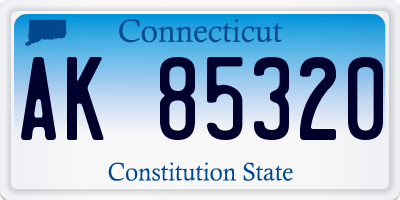 CT license plate AK85320