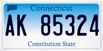 CT license plate AK85324