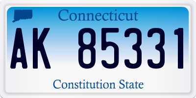 CT license plate AK85331