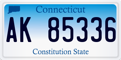 CT license plate AK85336