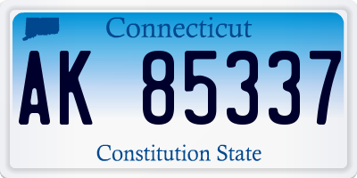 CT license plate AK85337