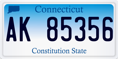 CT license plate AK85356