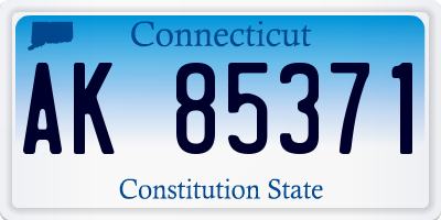 CT license plate AK85371