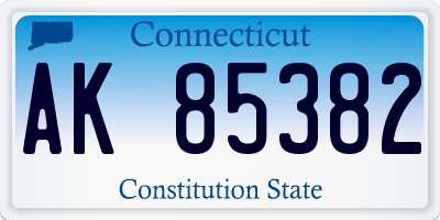 CT license plate AK85382