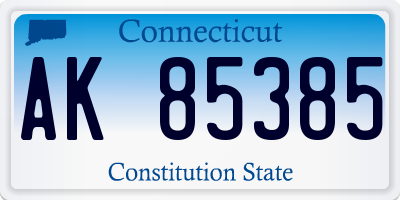 CT license plate AK85385