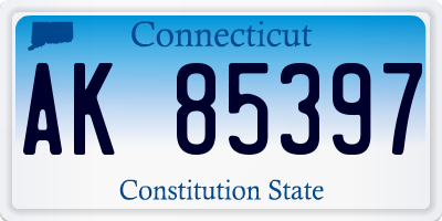 CT license plate AK85397