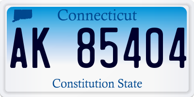 CT license plate AK85404