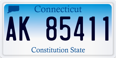 CT license plate AK85411