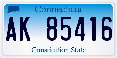 CT license plate AK85416