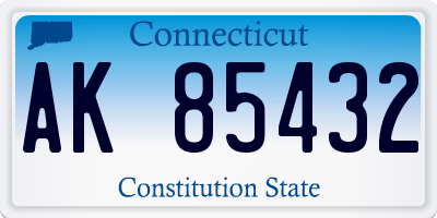CT license plate AK85432