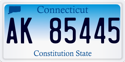 CT license plate AK85445