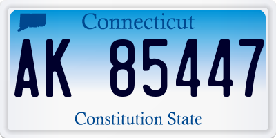 CT license plate AK85447