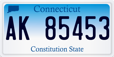 CT license plate AK85453