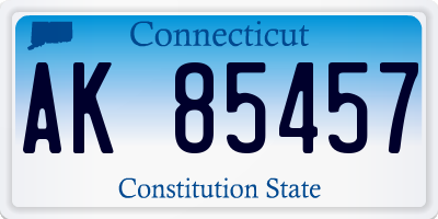 CT license plate AK85457