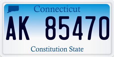 CT license plate AK85470
