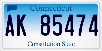CT license plate AK85474