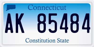 CT license plate AK85484