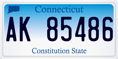 CT license plate AK85486