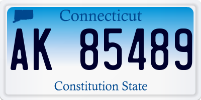 CT license plate AK85489