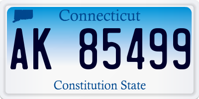 CT license plate AK85499