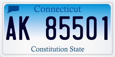 CT license plate AK85501