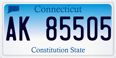 CT license plate AK85505