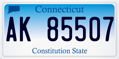CT license plate AK85507