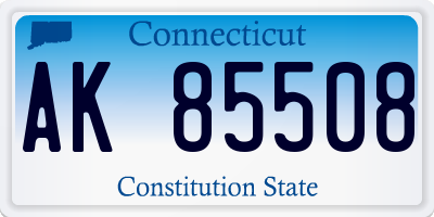 CT license plate AK85508