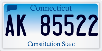 CT license plate AK85522