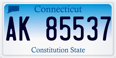 CT license plate AK85537