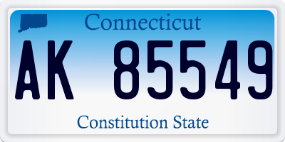 CT license plate AK85549