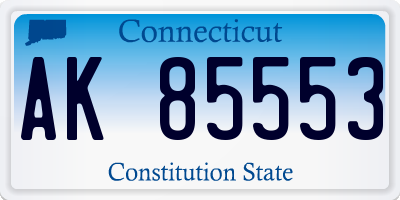 CT license plate AK85553