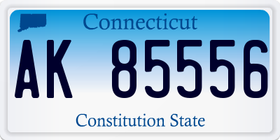 CT license plate AK85556