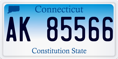 CT license plate AK85566