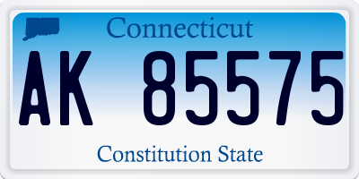 CT license plate AK85575