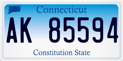 CT license plate AK85594