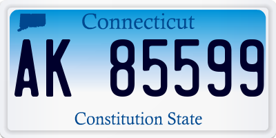 CT license plate AK85599