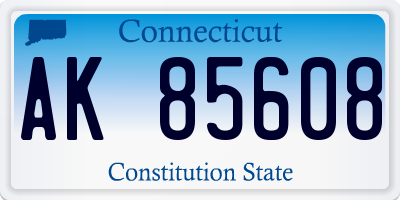 CT license plate AK85608