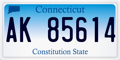 CT license plate AK85614