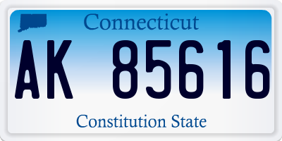 CT license plate AK85616
