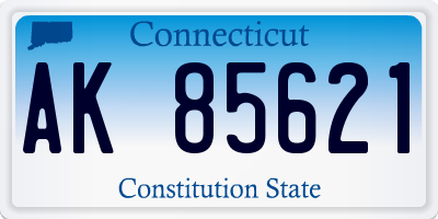 CT license plate AK85621
