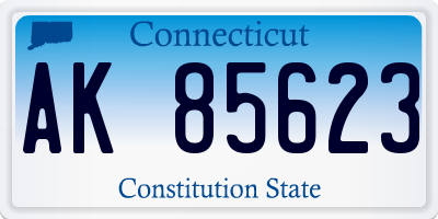 CT license plate AK85623